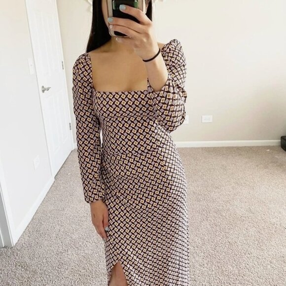 Reformation Hilda Midi Dress – Plaza Print, Size 8 - Picture 4 of 10